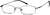 Angle view of Rectangle Glasses 410521 in Black thumbnail