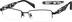 Rectangle Glasses 410721 in Black