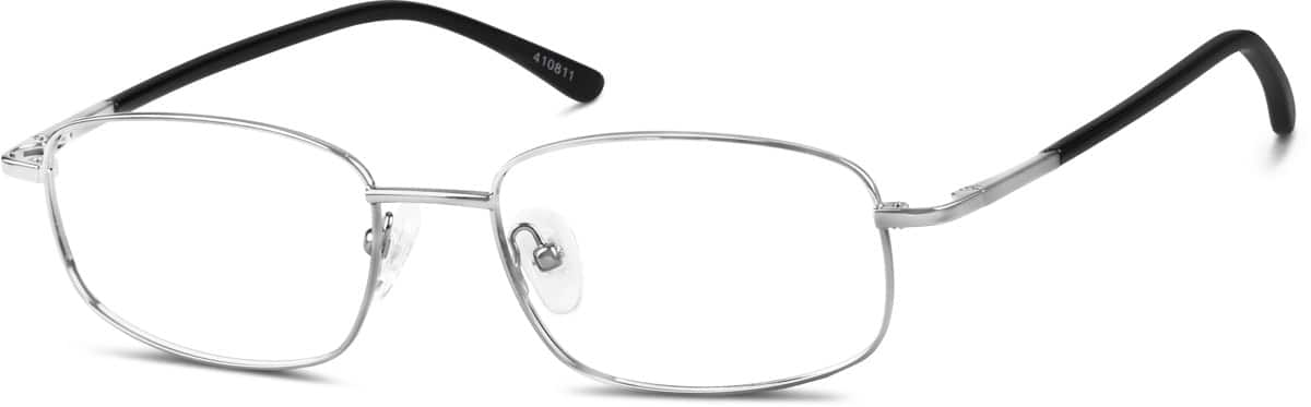 Angle view of Rectangle Glasses 410811 in Silver