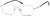 Angle view of Rectangle Glasses 410811 in Silver thumbnail