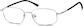 Angle view of Rectangle Glasses 410811 in Silver thumbnail