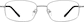 Front view of Rectangle Glasses 410811 in Silver thumbnail