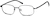 Angle view of Rectangle Glasses 410821 in Black thumbnail
