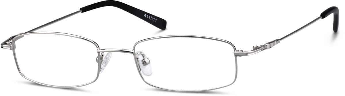 Angle view of Rectangle Glasses 411511 in Silver