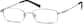 Angle view of Rectangle Glasses 411511 in Silver thumbnail