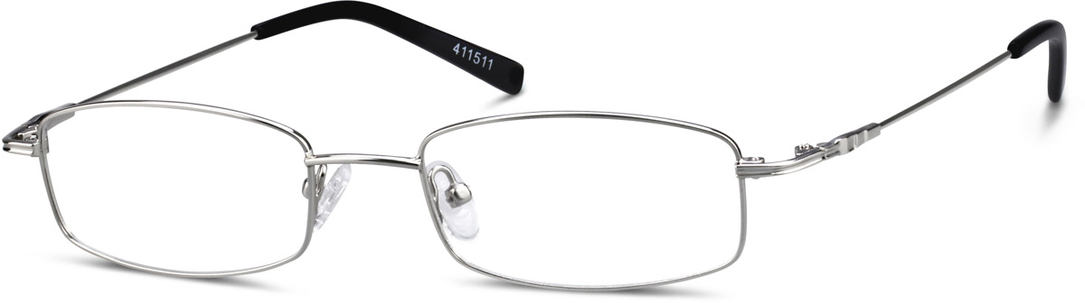 Silver Rectangle Glasses #411511 | Zenni Optical