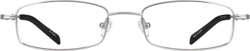 Silver Rectangle Glasses