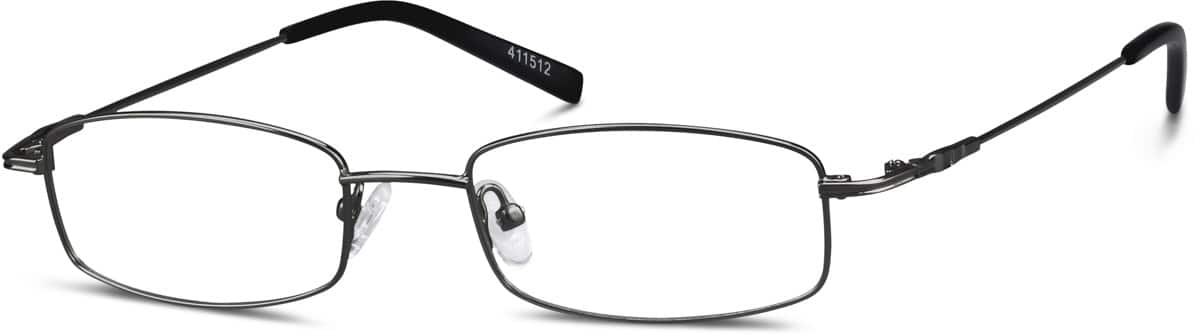 Angle view of Rectangle Glasses 411512 in Gray