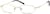 Angle view of Rectangle Glasses 411514 in Gold thumbnail