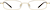 Front view of Rectangle Glasses 411514 in Gold thumbnail