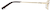 Side view of Rectangle Glasses 411514 in Gold thumbnail