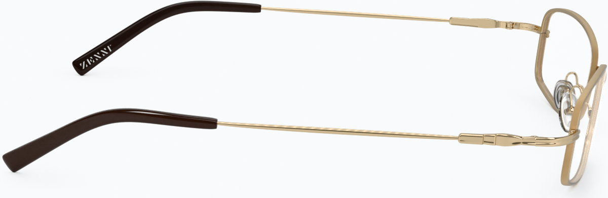 Side view of Rectangle Glasses 411514 in Gold thumbnail