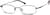 Angle view of Rectangle Glasses 411515 in Brown thumbnail