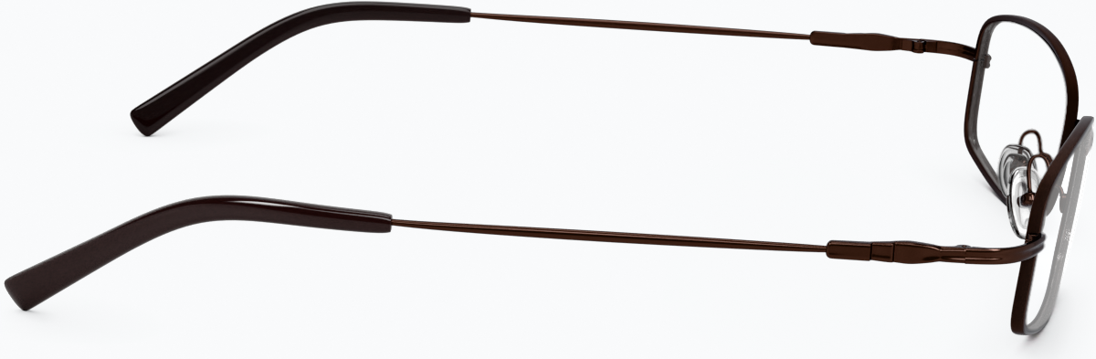 Side view of Rectangle Glasses 411515 in Brown thumbnail