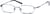 Angle view of Rectangle Glasses 411516 in Blue thumbnail
