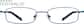Front view of Rectangle Glasses 411516 in Blue thumbnail