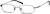 Angle view of Rectangle Glasses 411521 in Black thumbnail