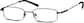 Angle view of Rectangle Glasses 411521 in Black thumbnail