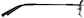 Side view of Rectangle Glasses 411521 in Black thumbnail