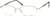 Angle view of Rectangle Glasses 411814 in Gold thumbnail