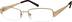 Rectangle Glasses 412214 in Gold