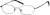 Angle view of Rectangle Glasses 413412 in Gray thumbnail