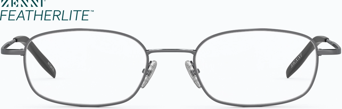 Front view of Rectangle Glasses 413412 in Gray thumbnail