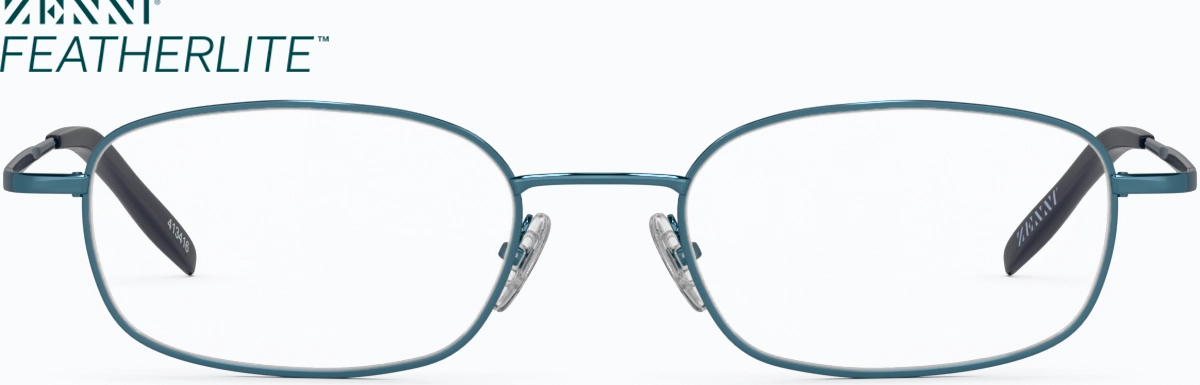 Front view of Rectangle Glasses 413416 in Blue thumbnail