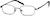Angle view of Rectangle Glasses 413421 in Black thumbnail