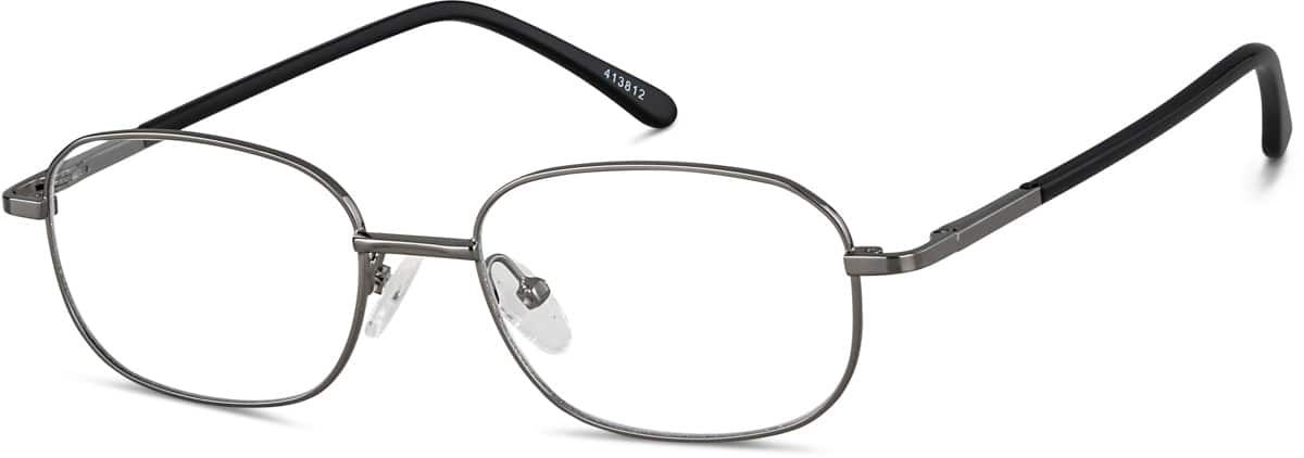 Angle view of Rectangle Glasses 413812 in Gray