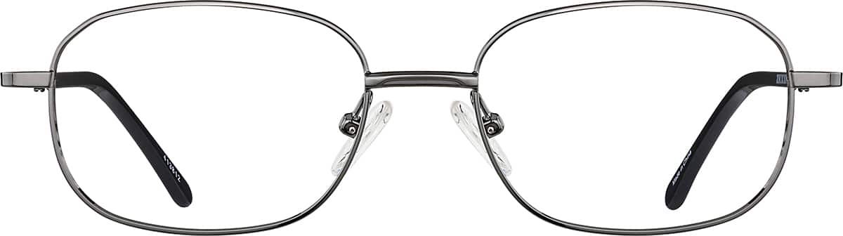 Front view of Rectangle Glasses 413812 in Gray