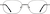 Front view of Rectangle Glasses 413812 in Gray thumbnail