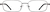 Front view of Rectangle Glasses 414012 in Gray thumbnail