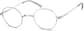 Angle view of Round Glasses 414411 in Silver thumbnail