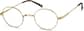 Angle view of Round Glasses 414414 in Gold thumbnail