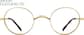 Front view of Round Glasses 414414 in Gold thumbnail