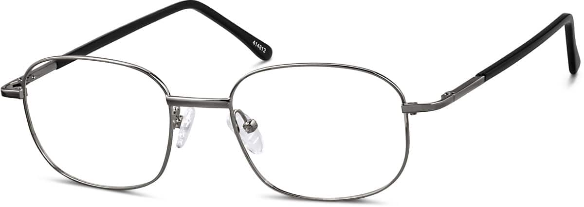 Angle view of Rectangle Glasses 414812 in Gray