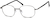 Angle view of Rectangle Glasses 414812 in Gray thumbnail