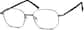 Angle view of Rectangle Glasses 414812 in Gray thumbnail