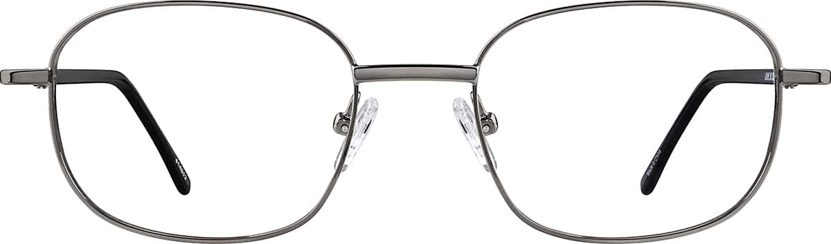 Front view of Rectangle Glasses 414812 in Gray