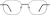 Front view of Rectangle Glasses 414812 in Gray thumbnail