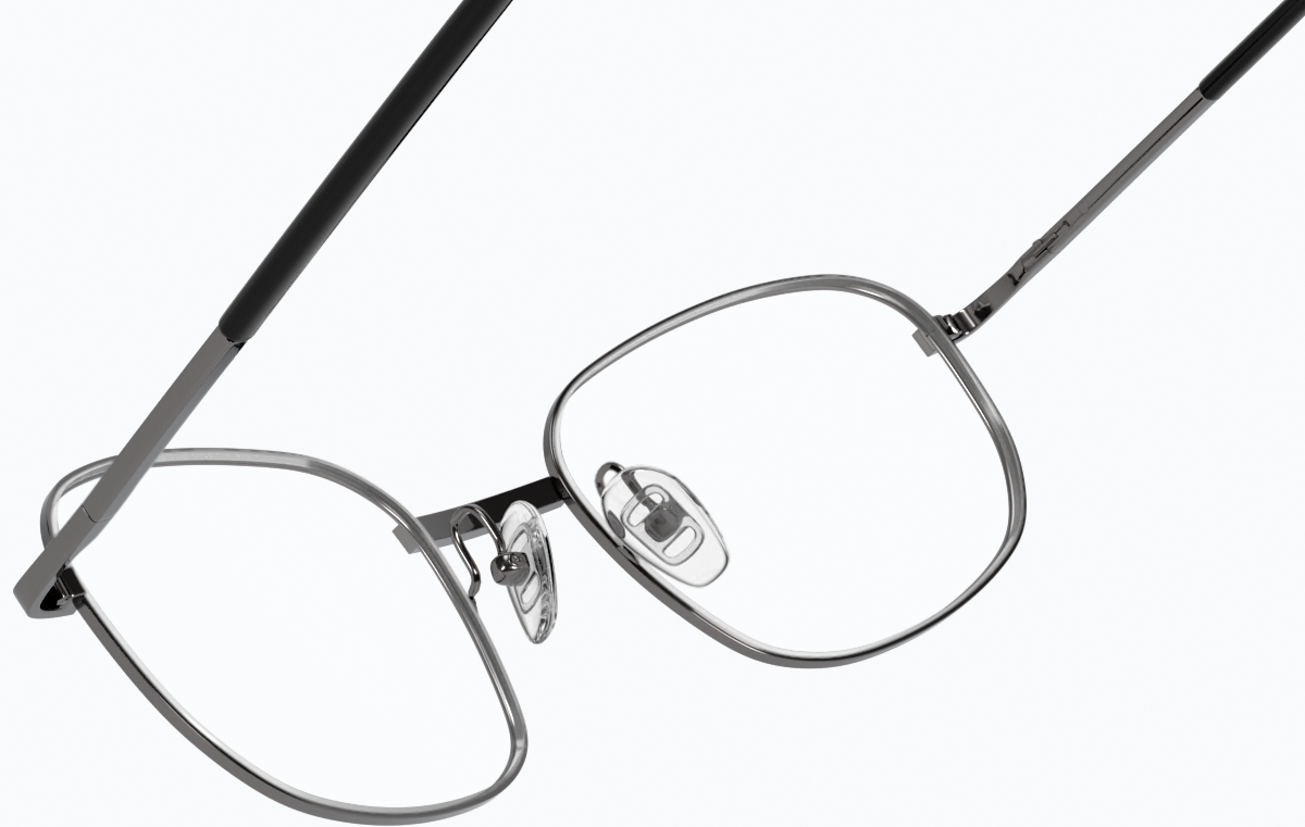 See-through view of Rectangle Glasses 414812 in Gray thumbnail