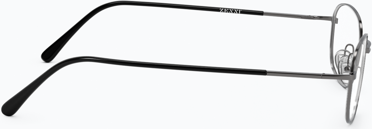 Side view of Rectangle Glasses 414812 in Gray thumbnail