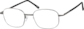 Angle view of Rectangle Glasses 414812 in Gray thumbnail