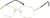 Angle view of Rectangle Glasses 414814 in Gold thumbnail
