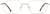 Front view of Rectangle Glasses 414814 in Gold thumbnail