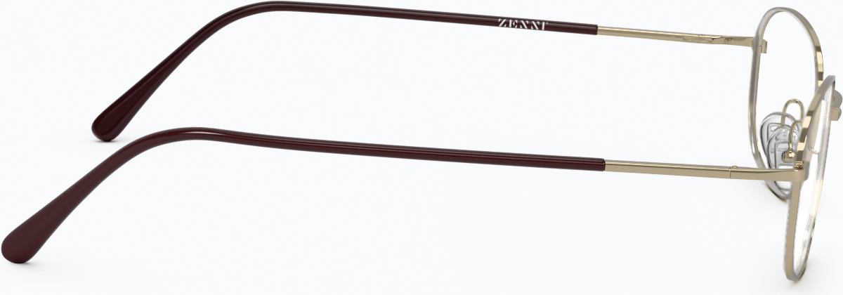 Side view of Rectangle Glasses 414814 in Gold thumbnail