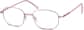 Angle view of Rectangle Glasses 414819 in Pink thumbnail