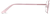 Side view of Rectangle Glasses 414819 in Pink thumbnail
