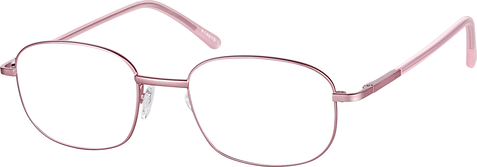 Angle view of Rectangle Glasses 414819 in Pink